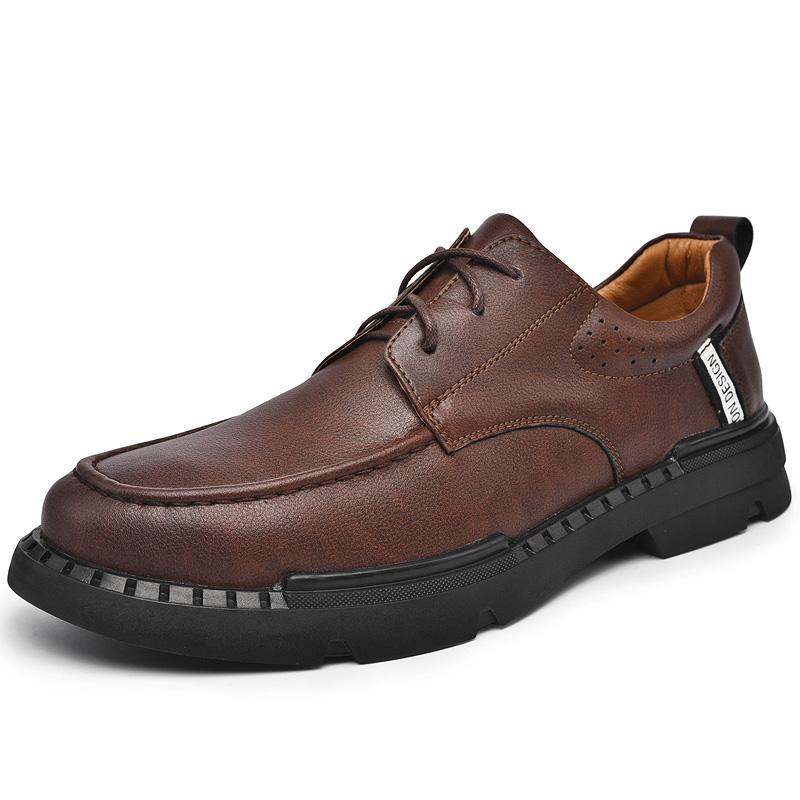 Fashion 2025 Men's Lace-up Oxford Shoe Outdoor Jogging Shoes Office Men's Dress Shoes Italian Business Genuine Leather Casual Shoes