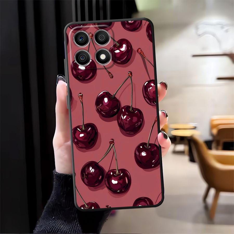Cherry Pattern Funda Phone Cover Case for Honor Magic5Lite X7 X8 X5b 8X 90 200 400 Lite 70 X9a X6