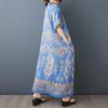 Short Sleeve Plus Size Cotton Vintage Floral New In Dresses for Women Casual Loose Long Summer Dress