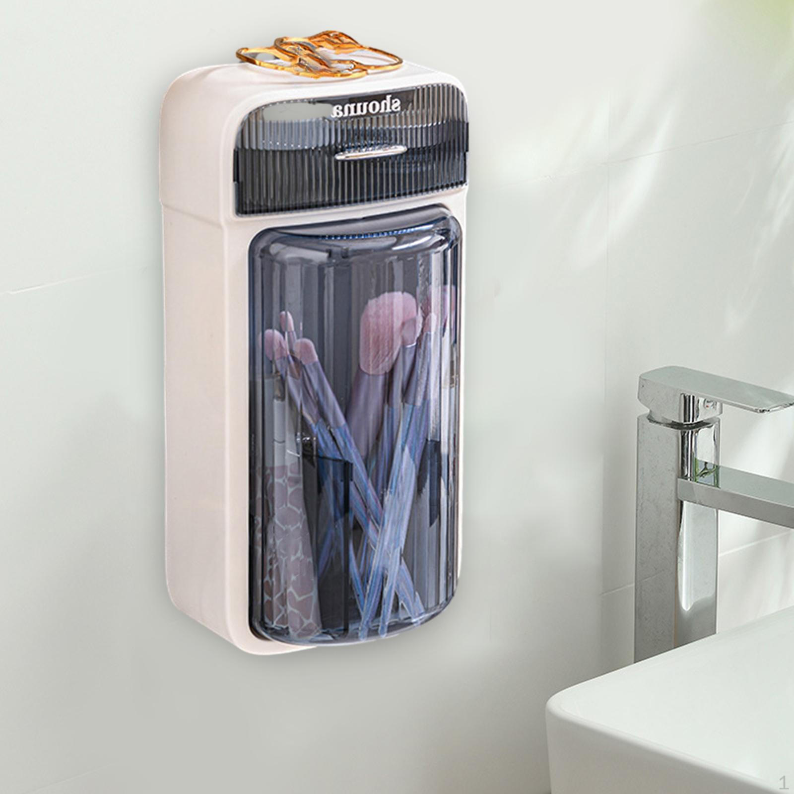 

Контейнер-підставка для пензлів для макіяжу з пилозахисною кришкою Організатор для косметики Коробка для зберігання для