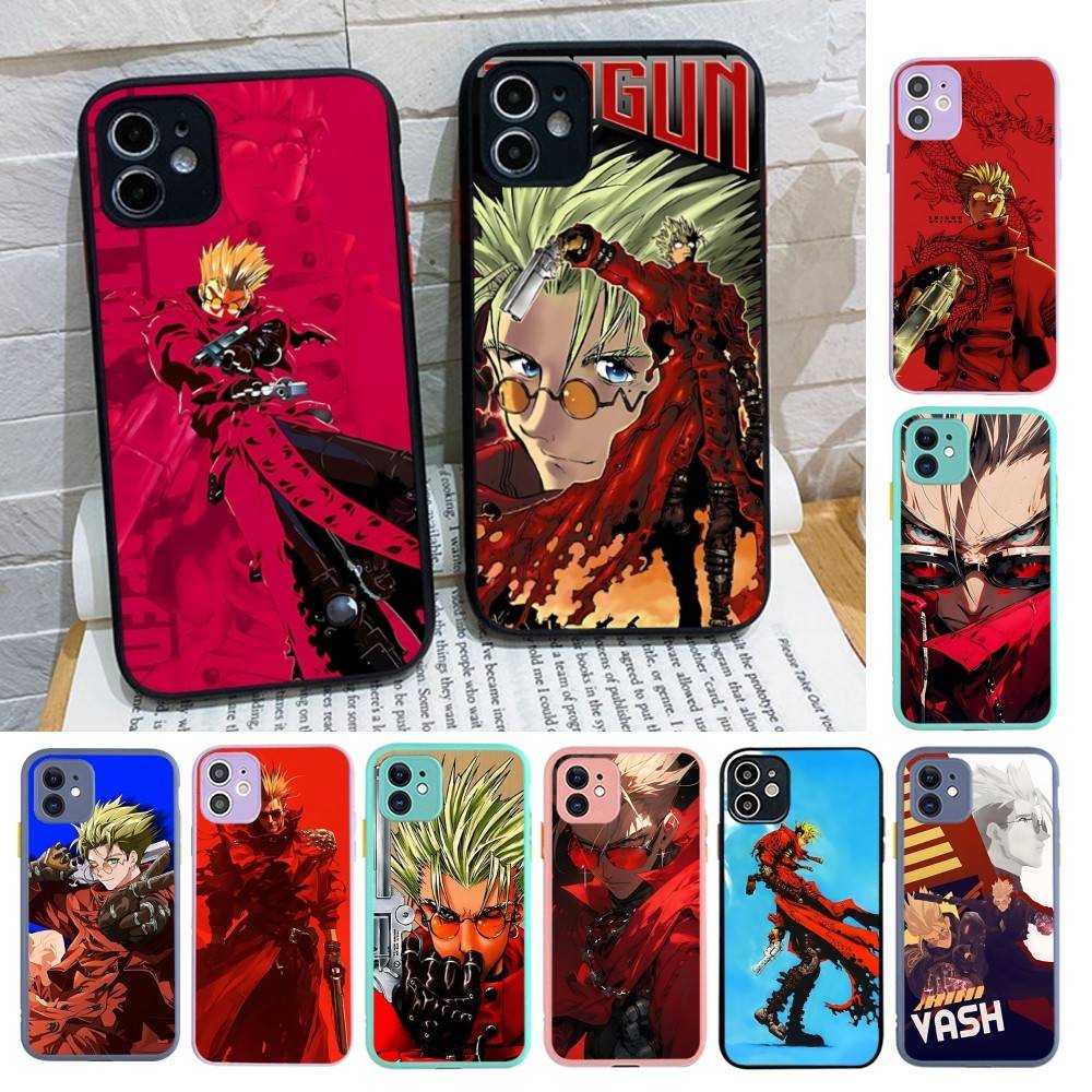 Classic Anime T-TrigunS Matte Translucent Phone Case For Iphone 16 ProMax 15 14 13 12 11 X XS PRO Plus