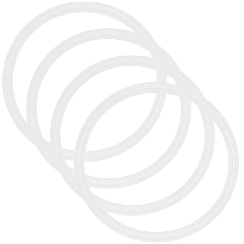 

4 Pcs Silicone Bottle Sealing Ring Leak Proof Insulated Replacement Seal Gasket For Lid Container Closure Cookware Accessories білий