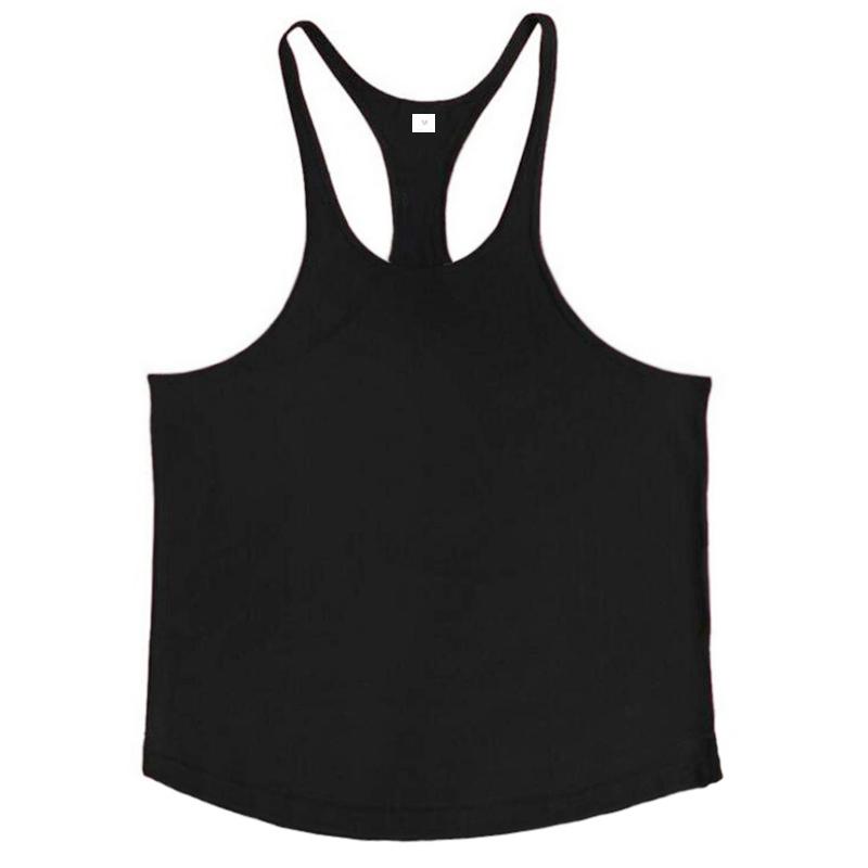 Muscleguys Men's Plain Cotton Gym Tank Tops Running Sleeveless Shirt Y-Back Bodybuilding Vests Muscle Workout Athletic Fitness Singlets