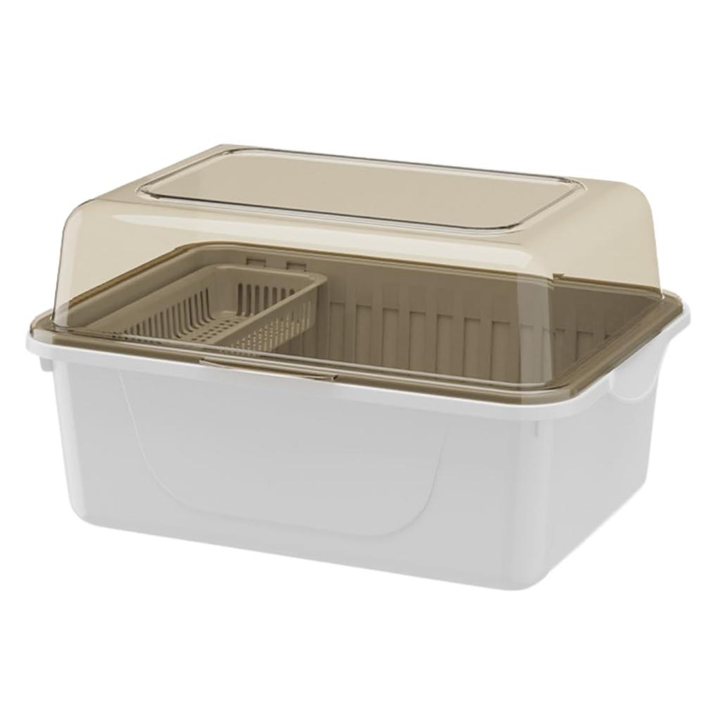 To all Genie Baby Bottle Drying Rack with Lid, Portable, Portable Drainer and Drying Case for Baby Supplies (Brown)