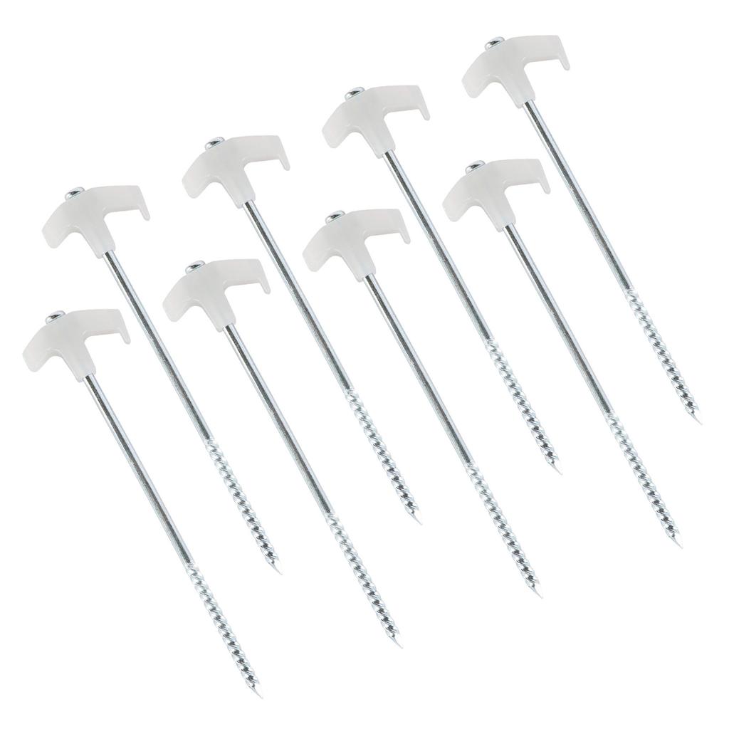 4/8/10Pcs Florescent Screw Thread Tent Stakes Pin Outdoor Campings Tent Peg Ground Pin for Fixings Tent Tarps Awnings