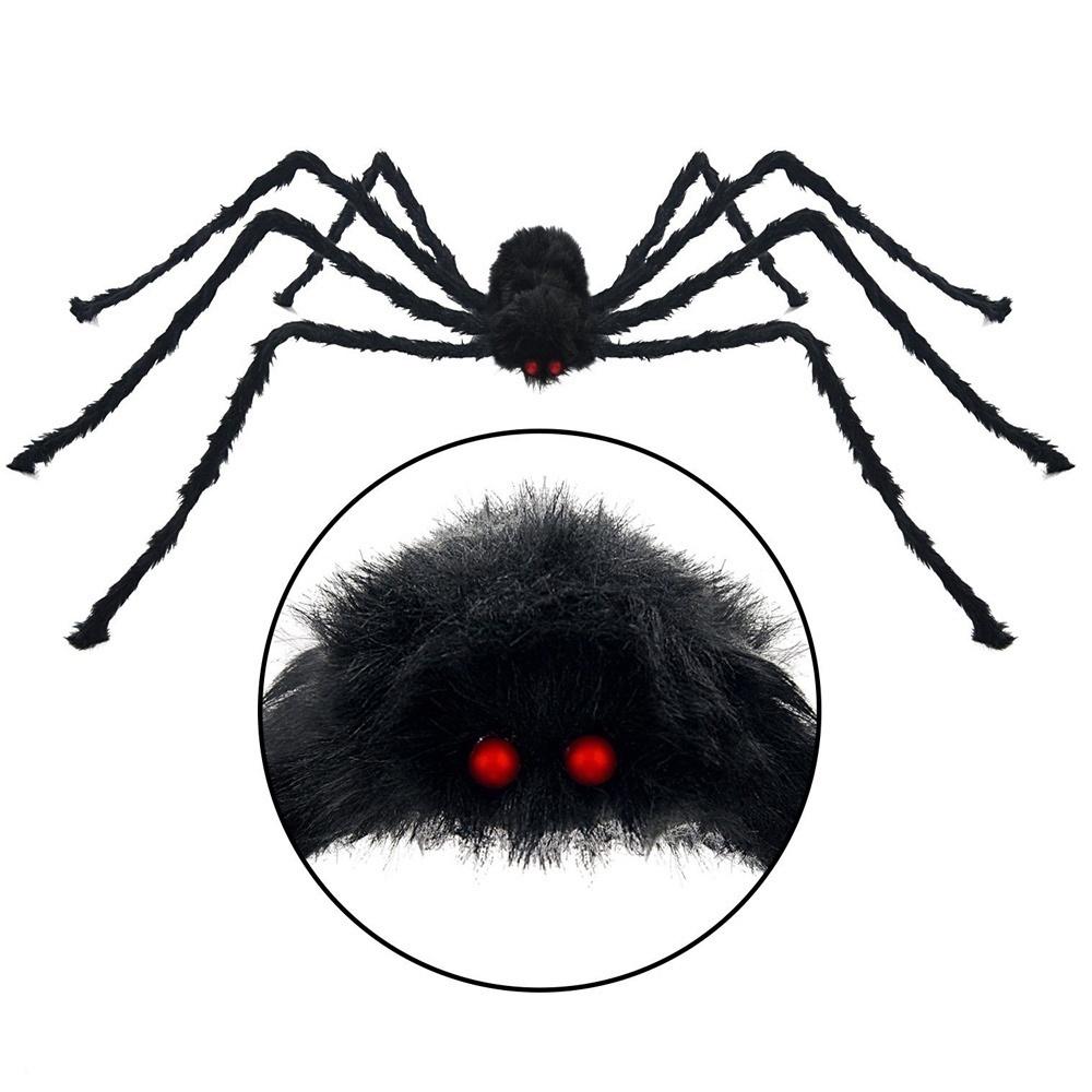 Large Black Spider for Halloween Bendable Legs Giant Spider Decoration,Professional Accessories,for Outdoor Yard,Scary Decor