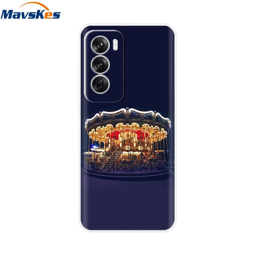 For OPPO Reno 12 5G Case Transparent Cover For OPPO Reno12 Pro 5G Reno12 Luxury Marble Soft Silicone TPU Phone Cases Funda Capas
