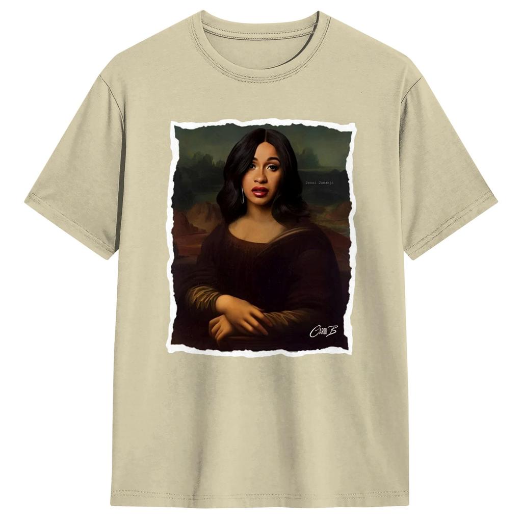 Mona Cardi B Tshirt Fashion T Shirts Shortsleeved Streetwear Tops Beach 100 Cotton Oversized Clothing