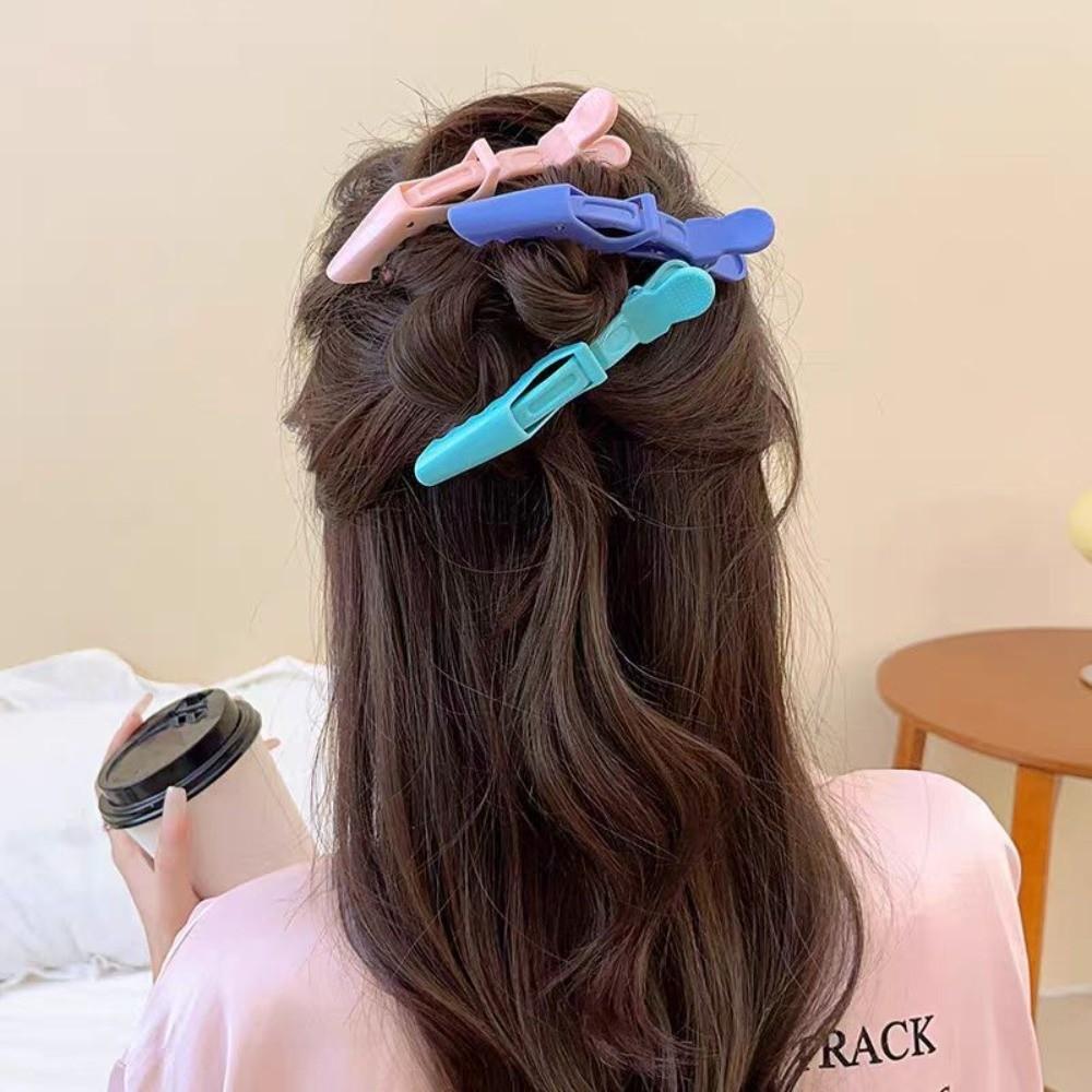 6Pcs Black Crocodile Hairpins Professional Hairdressing Hair Grip Hair Barber Accessories
