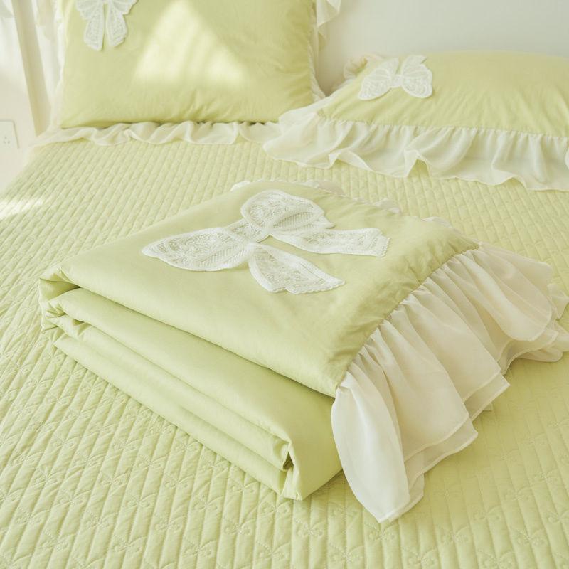 Princess Style Summer Quilt Ruffled Summer Cool Blanket Air-Conditioning Thin Blanket Summer Cooling Machine Washable