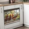 Rooster Dishwasher Sticker Home Background Landscaping Decorative Wall Sticker
