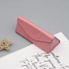 Fashionable Folding Triangle Glasses Case - Portable Sunglasses Storage for Men and Women, High-End Feel with Custom Logo Option