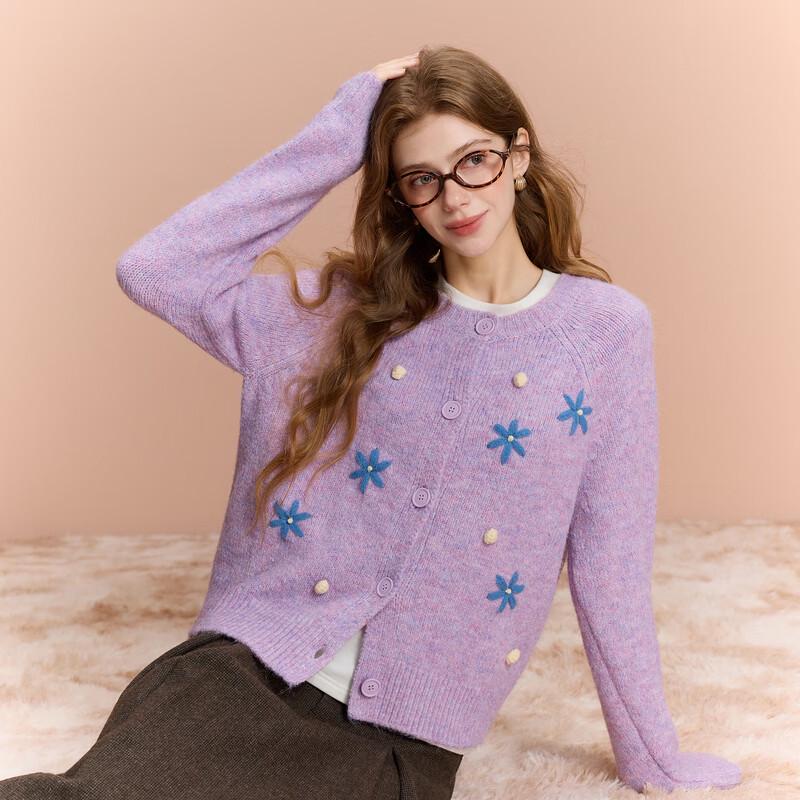 Sancai Winter Hand-Crocheted Knit Cardigan