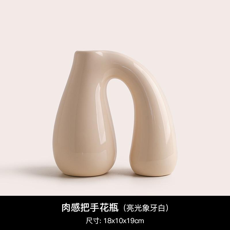 Hydroponic Medieval Ceramic Vase Living Room Porch Flower Arrangement High Sense Decorative Ornaments Abstract Ornaments