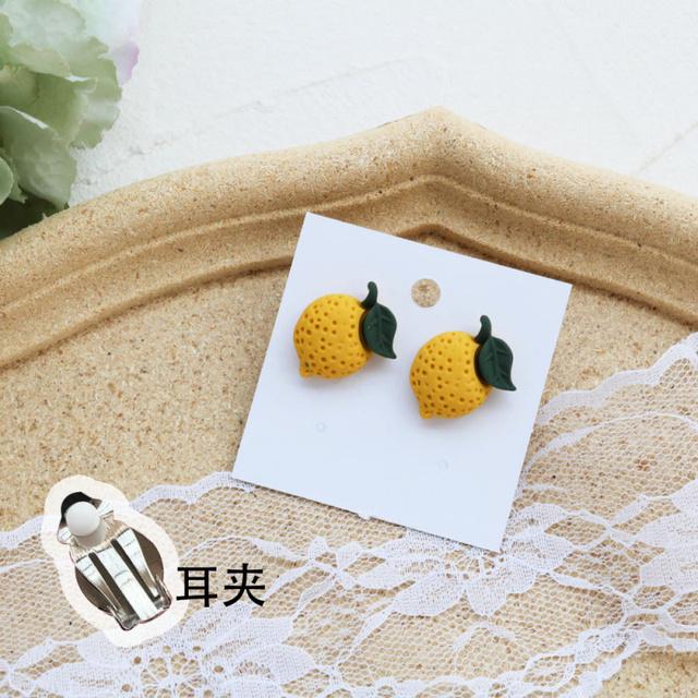 Cute Fruits Vegetable Resin Stud Earrings For Women Cute Summer Cherry Avocado Lemon Shaped Girl Ear Jewelry Gifts