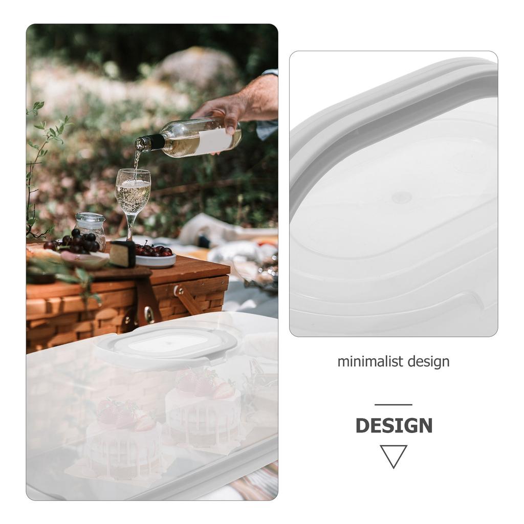Portable Bread Storage Container Airtight Cake Container Reusable PP Material Loaf Bread Storage Box Snack