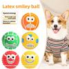New Pet Toy - Latex Sound-producing Smiling Face Volleyball Football Teething Boredom-relieving Spherical Dog Toy