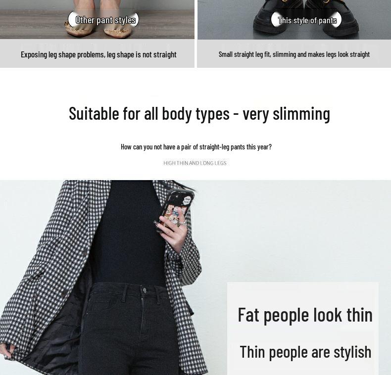 Dámské letní zeštíhlující černé džíny cigaretového střihu s vysokým pasem a rovnými nohavicemi