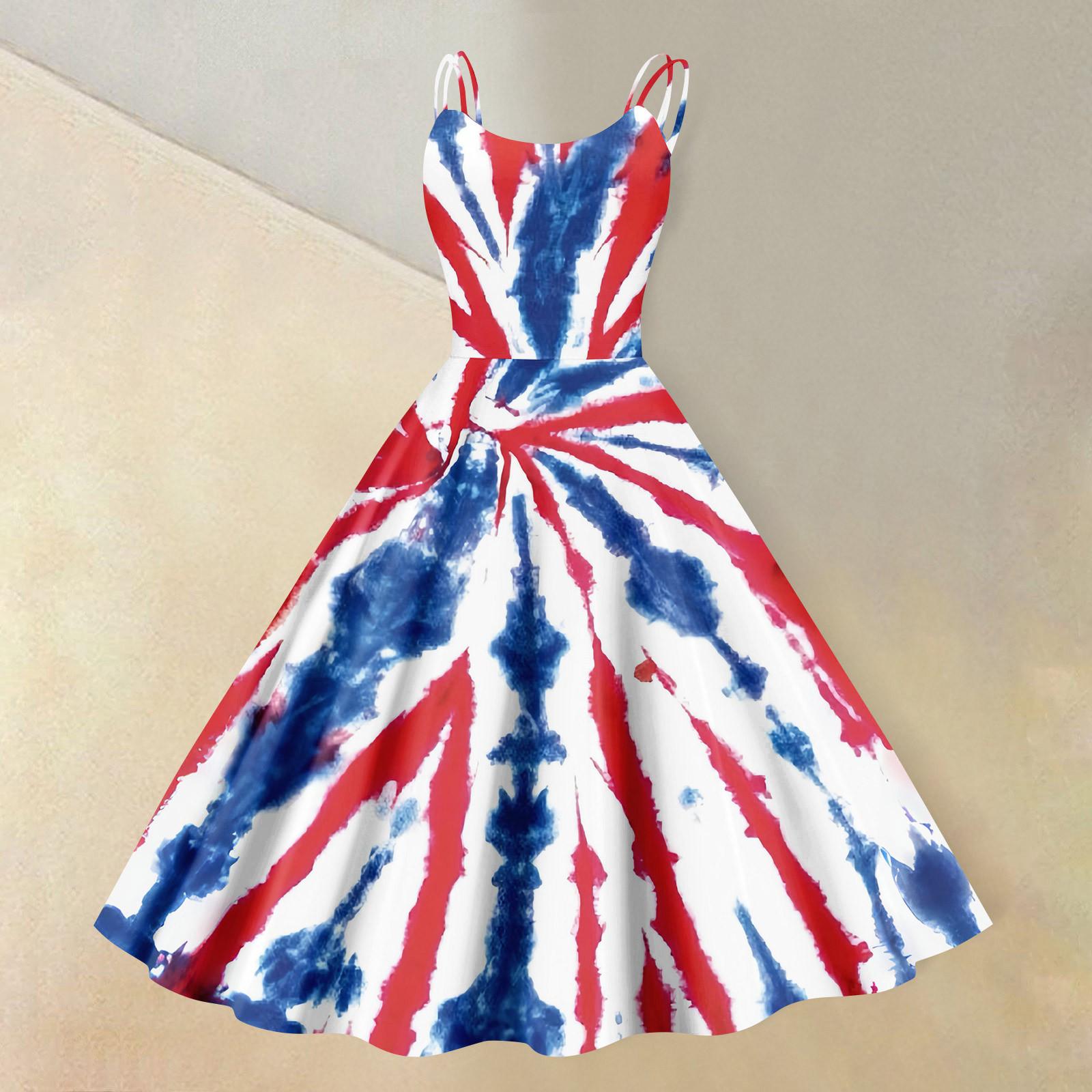 

Женская повседневная мода День независимости принт сексуальная юбка с открытыми плечами панк ретро XXL тёмно-синий