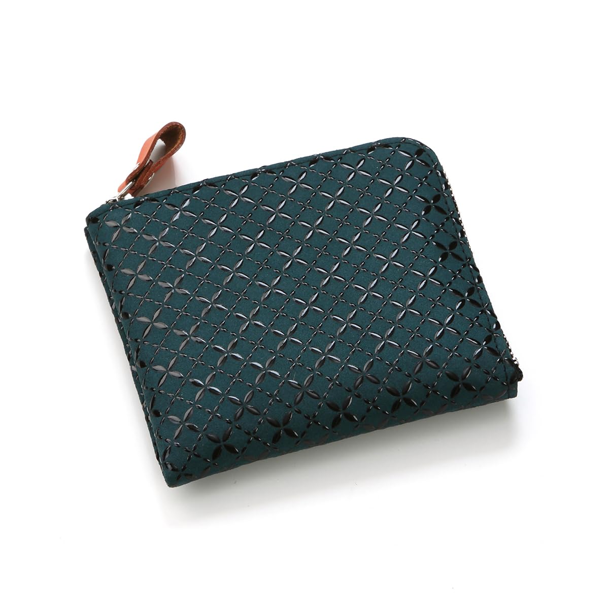 

Inden HISOCA Hisoka Traditional Craft Koshu Inden Deerskin Lacquer Original Brand Coin Purse Green Lacquer [Inden-ya] Area-Black Cloisonné [No.9406]