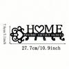 Wrought Iron Wall Hooks Heavy Duty Coat Rack Space Saving Towel Holder Home Decor Entryway Hallway Bathroom Apartment Organizer