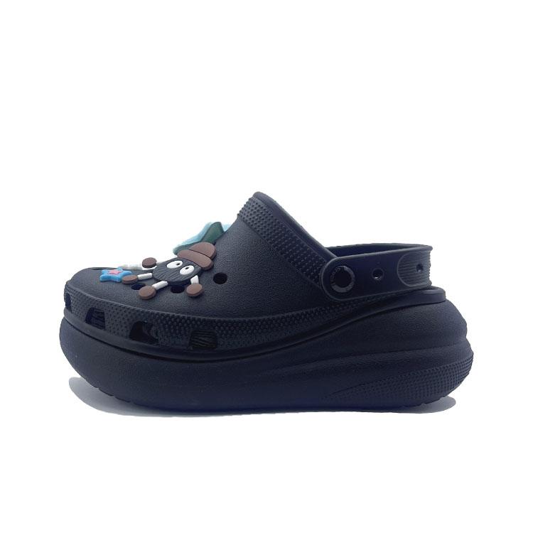Crocs Star Trail Star Fun EVA Sweet and Cute Fashion Street Niche Hole Shoes Unisex Black