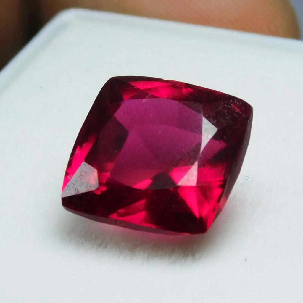 Natural Ruby Loose Gemstones 9.56 Ct CERTIFIED Red Perfect Square Cushion Cut A-1125