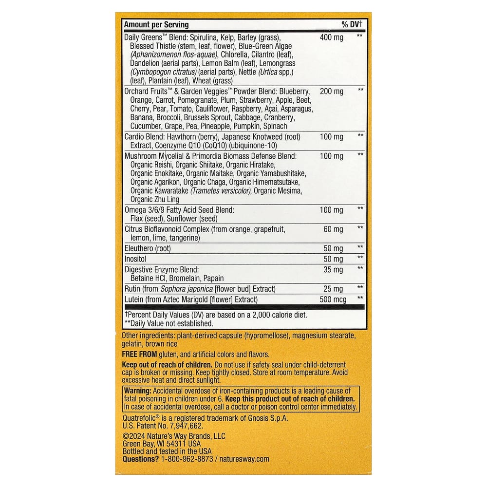 Nature's Way Alive Max6 Potency Multivitamin Capsules 90 Count