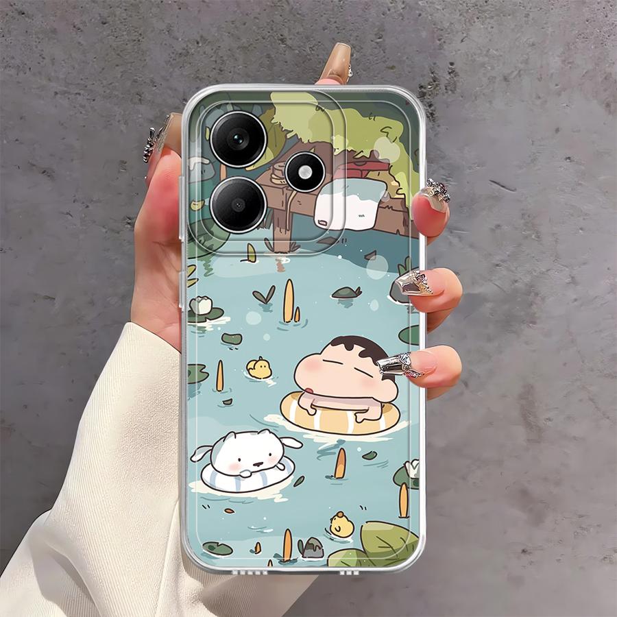 

Case for Xiaomi Redmi Note 14 Pro Plus 13C 12S A4 11S 12 9 10 10S 14C Note 13 11 Soft Phone Cover Cute Crayons Shinchan Redmi Note 11
