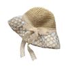 Lace Bow Straw Hat Crochet Beach Fisherman Hat Elegant Sunscreen Bucket Hat  Summer