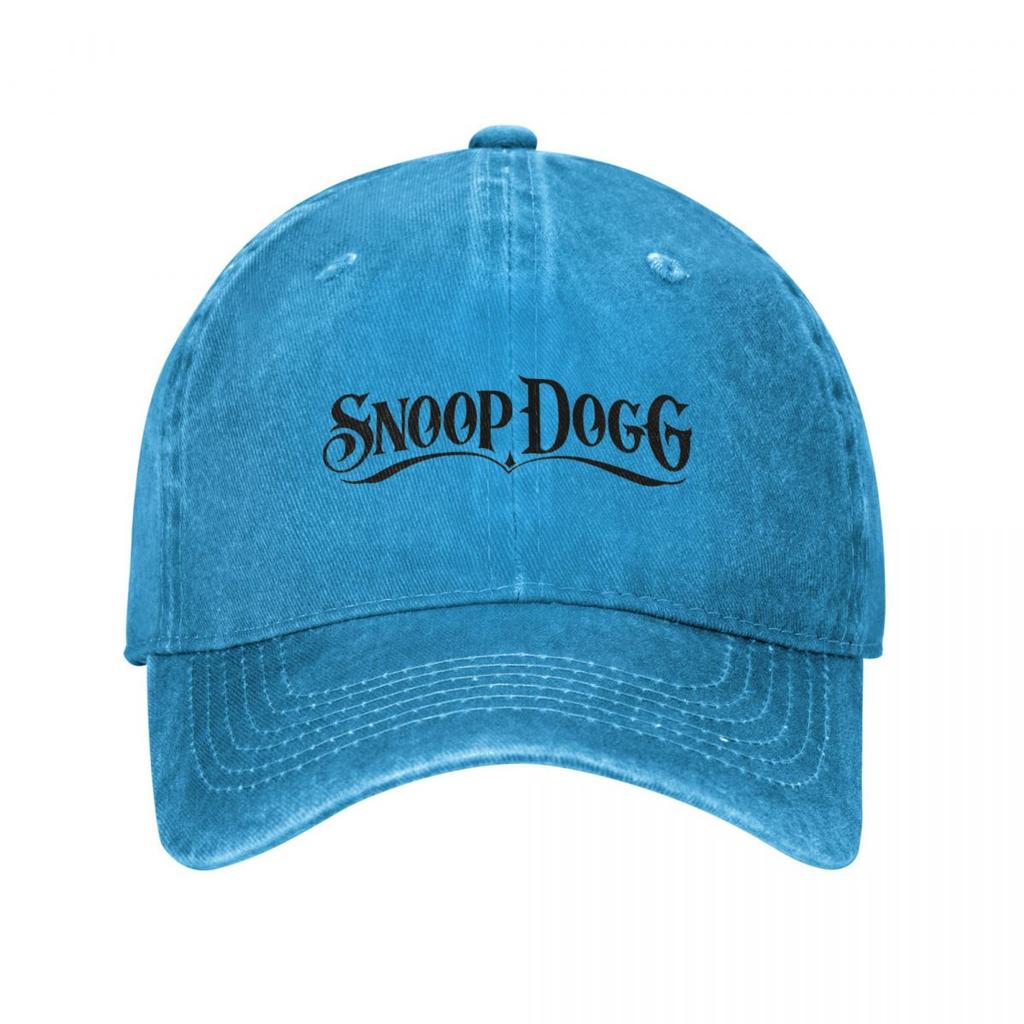 Cappellino da Baseball Classico con Logo Snoop Dogg Stile Unisex Cappelleria in Denim Usurato Hip Hop Musica Rapper Esterno Non Strutturato Cappelli Morbidi