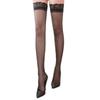 Women Plus Size Silky See Through Thigh High Stockings Colorful Floral Lace Top Over Knee Long Socks Lingerie Hosiery