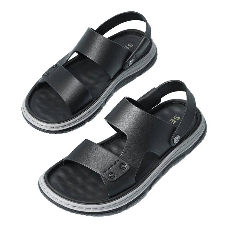 Senda Men s Slip-On Leather Casual Sandals EU 43
