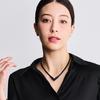 [Colantotte] Official Limited Edition Towel Set, Magnetic Necklace TAO RAFFI Matte Black Necklace (Men's/Women's, M, 43cm)