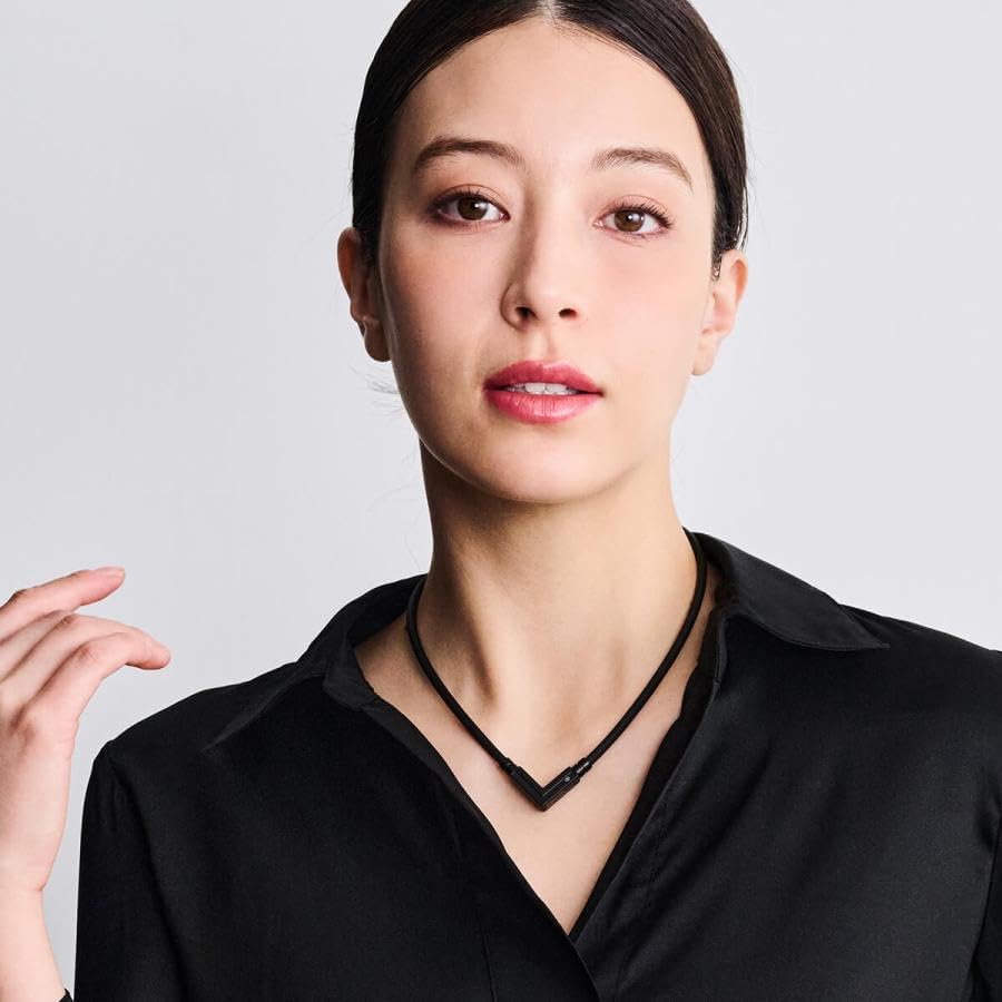[Colantotte] Official Limited Edition Towel Set, Magnetic Necklace TAO RAFFI Matte Black Necklace (Men's/Women's, M, 43cm)