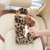 Car tissue bag hanging bag leopard print bow tissue box Inside the car seat tissue bag Hanging tissue box universal