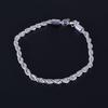 Women's Faux Silver Twist Bangle Cuff Charm Bracelet Clasp Party Jewelry