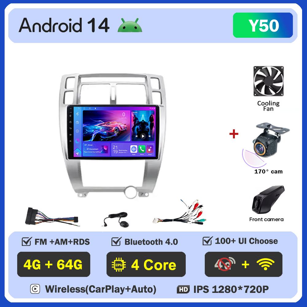 Car Radio Player Android 14 For Hyundai Tucson 1 2004 Carplay Auto Screen Wireless Android Auto Intelligent Car Systems 5G Wifi