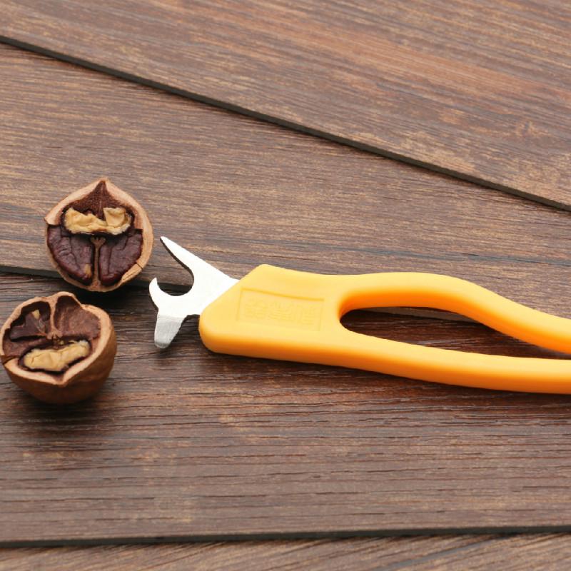 Clipe de noz-pecã de aço inoxidável, ferramenta multifuncional para descascar nozes, quebra-nozes prático