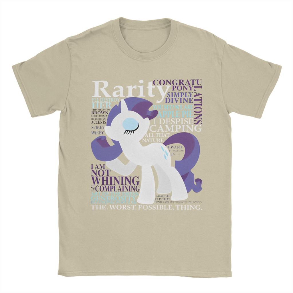 Harajuku The Many Words of Rarity T Shirt Men Cotton Short Sleeve Ponies Friendship Is Magic Round Neck Summer Clothing