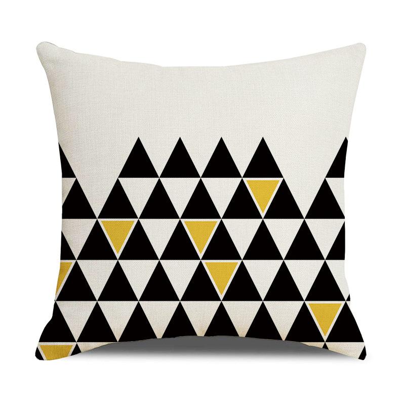 New Yellow Geometric Nordic Ins Style Sofa Pillow Cover Cushion Cover New Home Soft Decoration