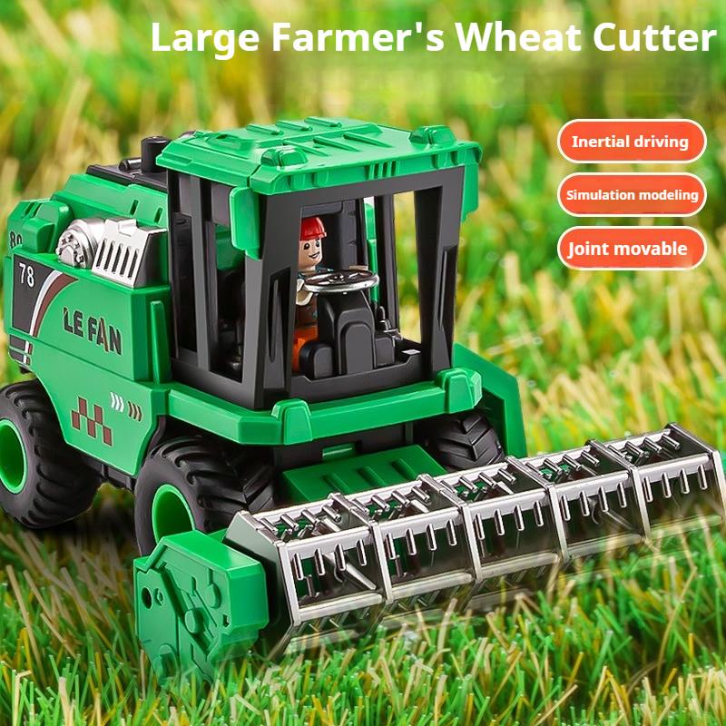Bauer Auto Kinder Mähdrescher Spielzeug Modell Traktor Trägheit Weizen Landwirtschaft Transport Fahrzeug Junge Spielzeug