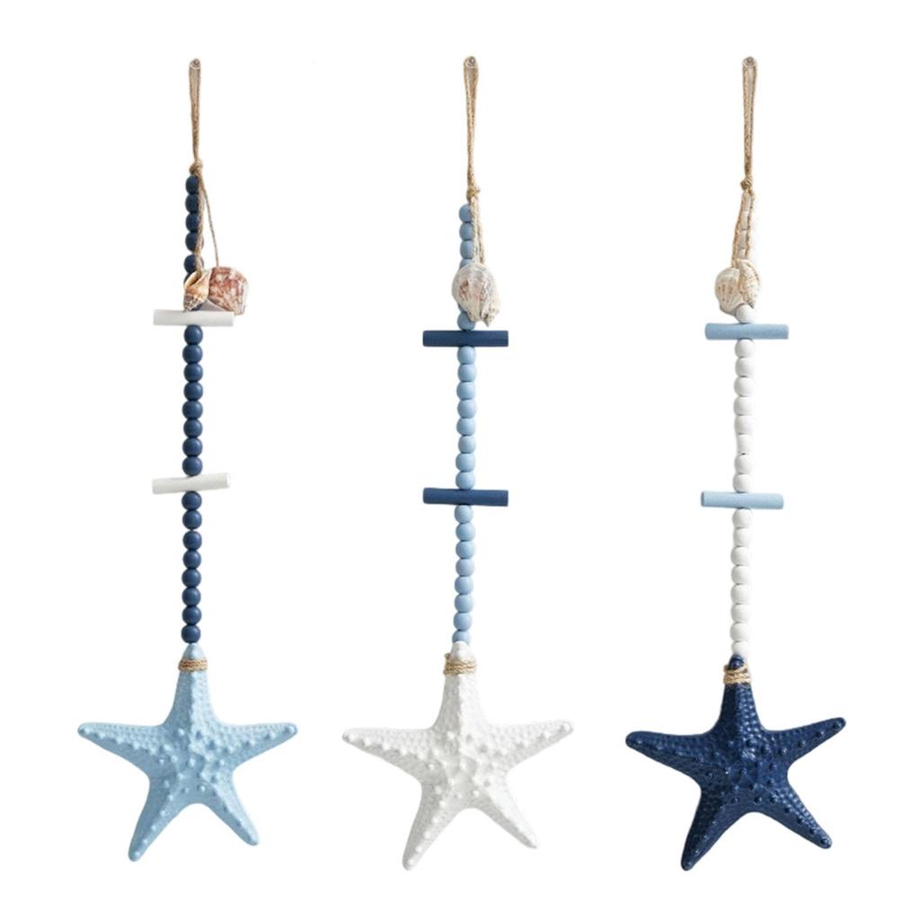Wooden Starfish Wall Hanging Decor Coastal Themed Decoration for Party Favor
