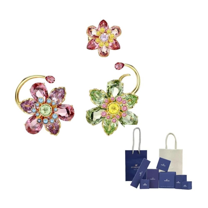 Swarovski Gold Plated Clip On Earrings