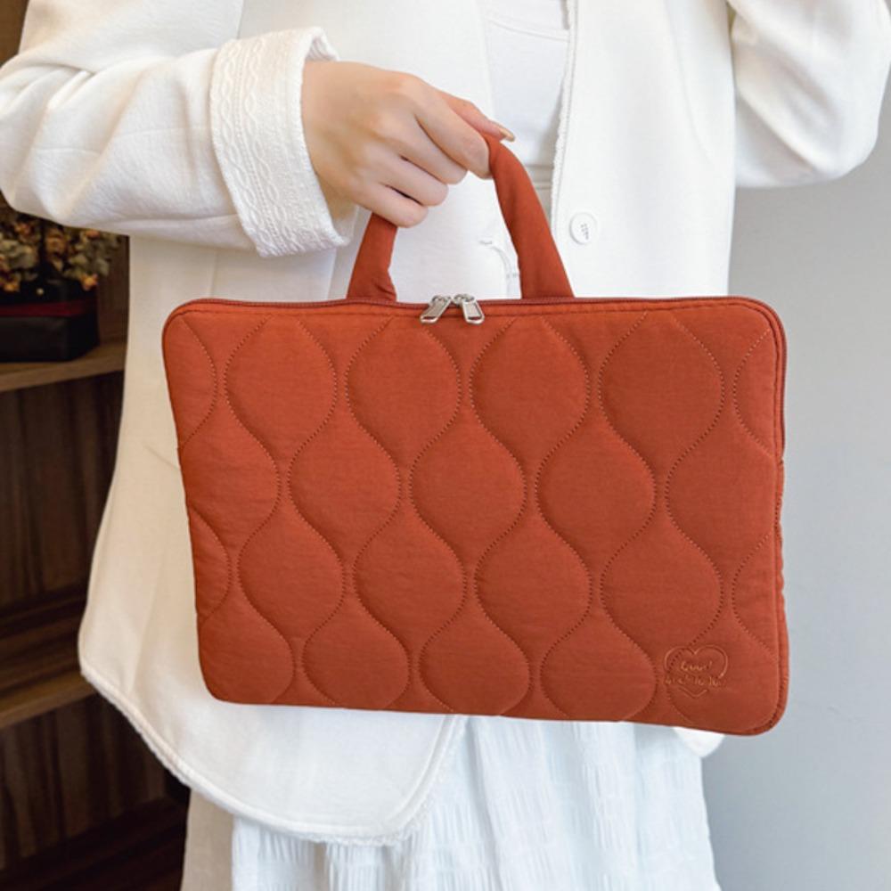 Stylish Handle Style Laptop Sleeve Sweet Simple Computer Handbag Lightweight Portable Laptop Bags School