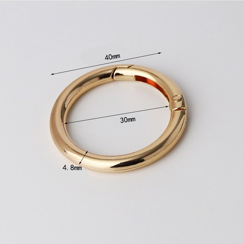 Portable Zinc Alloy Spring Ring Clasp Round Lightweight Plated Gate Buckle Trigger Snap Buckles Clip Bag Accessories