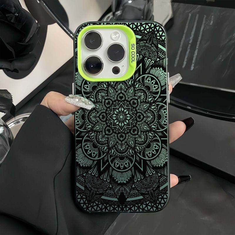Fashion Flower Pattern Phone Case For iPhone 16 15 14 13 12 11 Pro Max Mini 7 8 16 Plus XR X XS Shockproof Cover