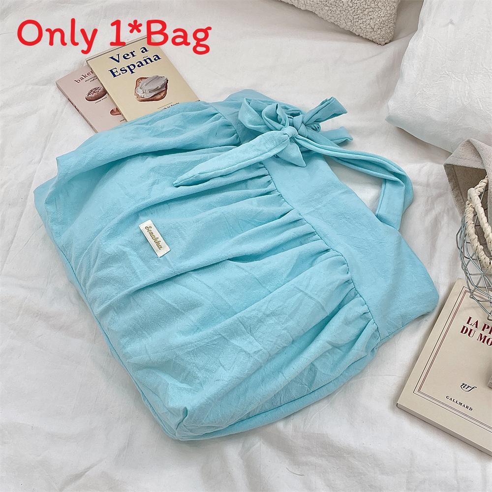 Casual Canvas Tote Bag With Wrinkled Design And Magnetic Closure For Daily Use