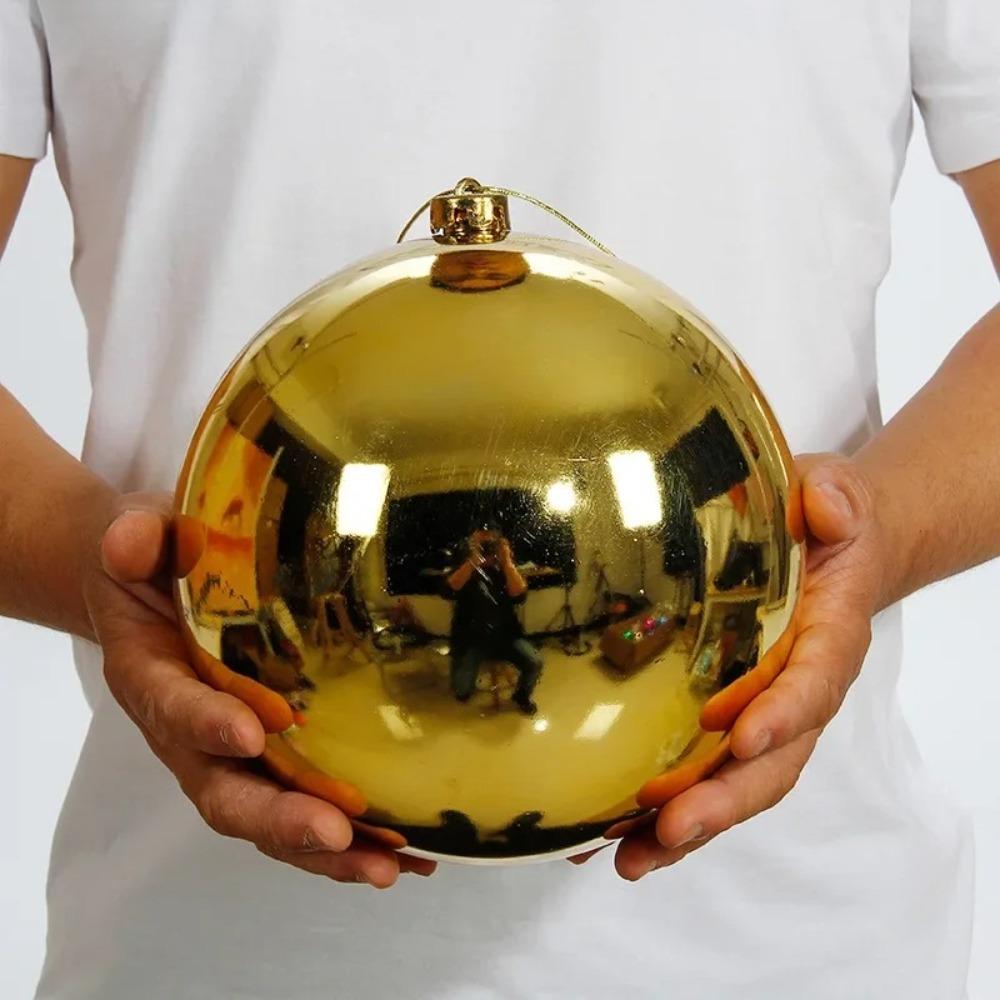 

Plastic Giant Christmas Ball 6 Colors Xmas Ornament Ball Durable Xmas Baubles Scene Supplies