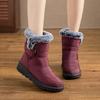 Women's Winter New Style Snow Boots Women's Fleece-Lined Thickened Warm Cotton Boots Large Size Flat-Sole Waterproof Cotton Boots